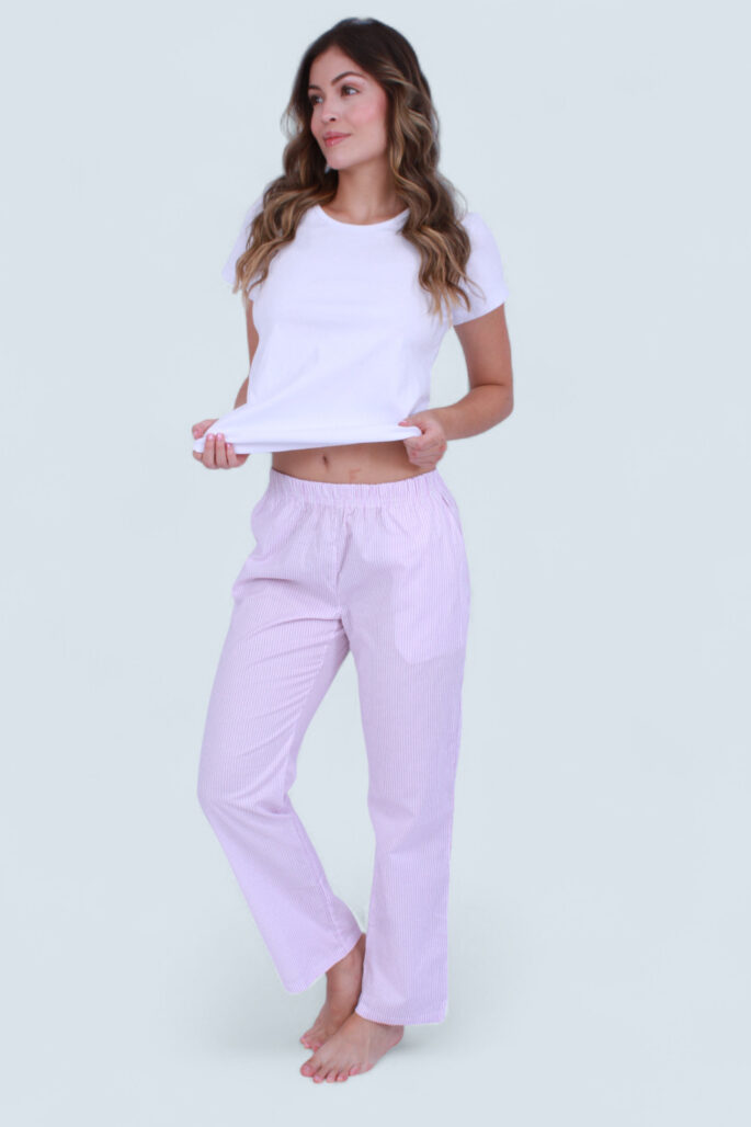 Pijama Algodón a Rayas Largo