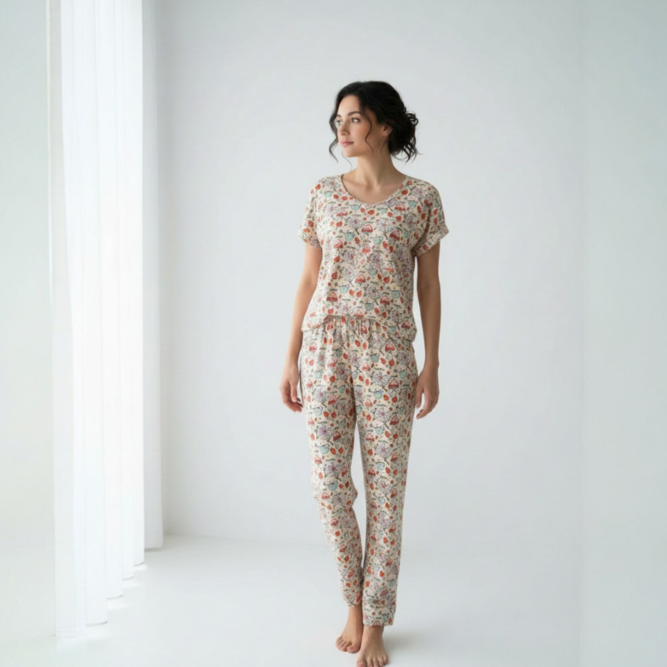 Pijama Pant Largo-Diseño hongos