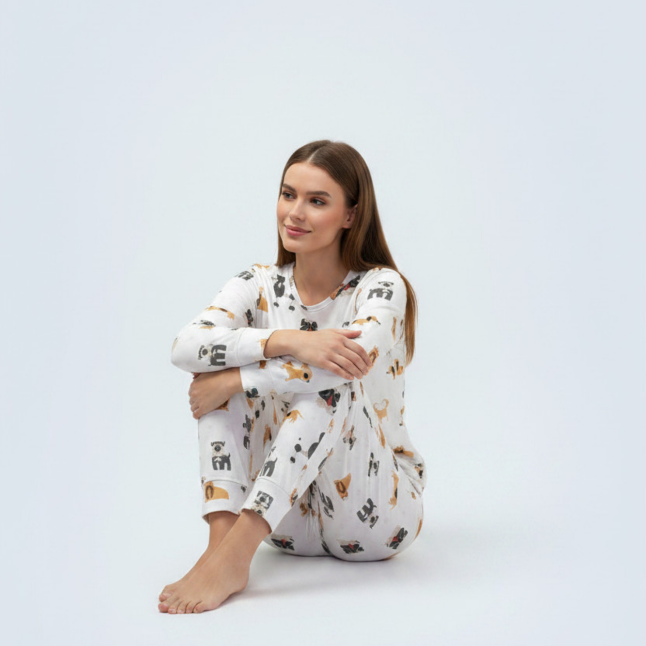 Pijama Mariposas Piel de Durazno Largo (copia)