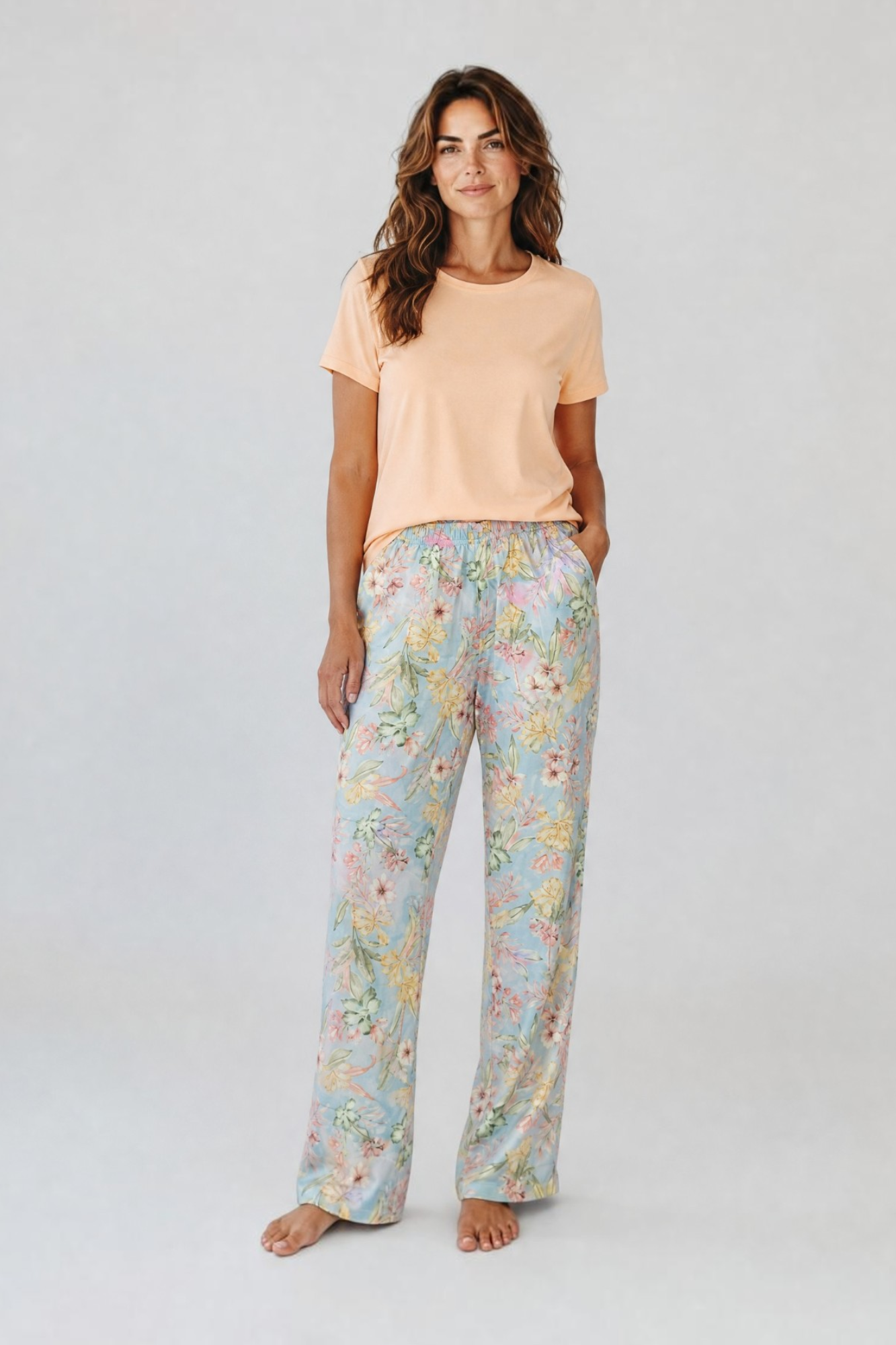 Pijama Larga Estampado Floral Delicado - Image 6