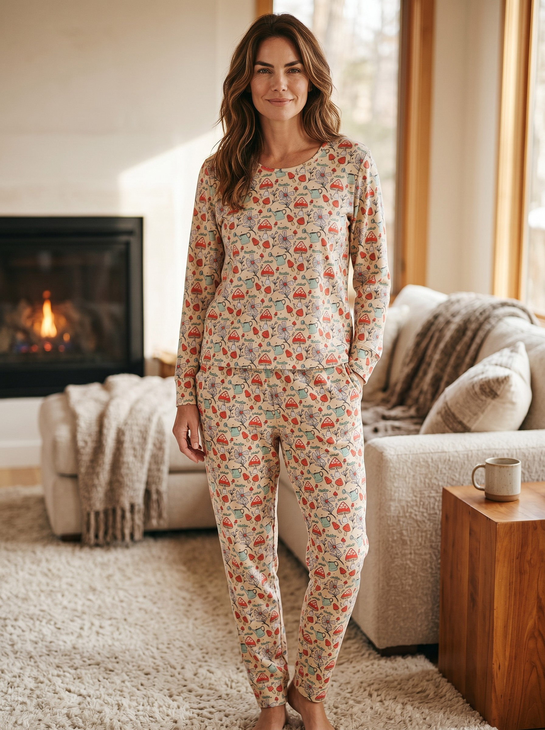 Pijama Bosque Encantado de Hongos – Suavidad y Confort para Noches Acogedoras - Image 3