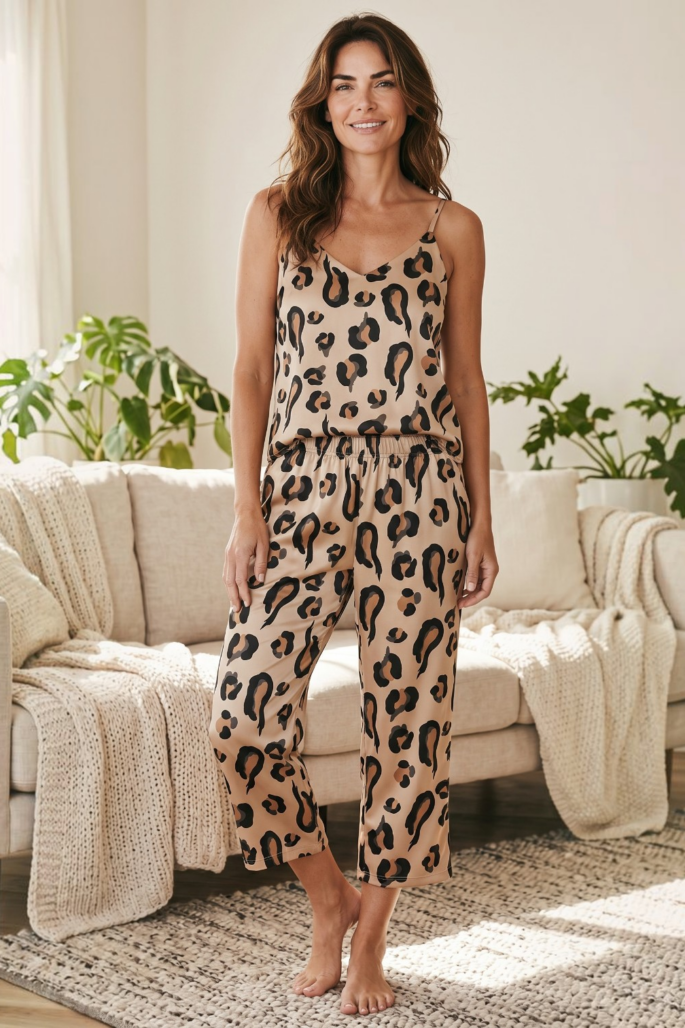 Pijama Capri Animal Print Arena – Elegancia Salvaje