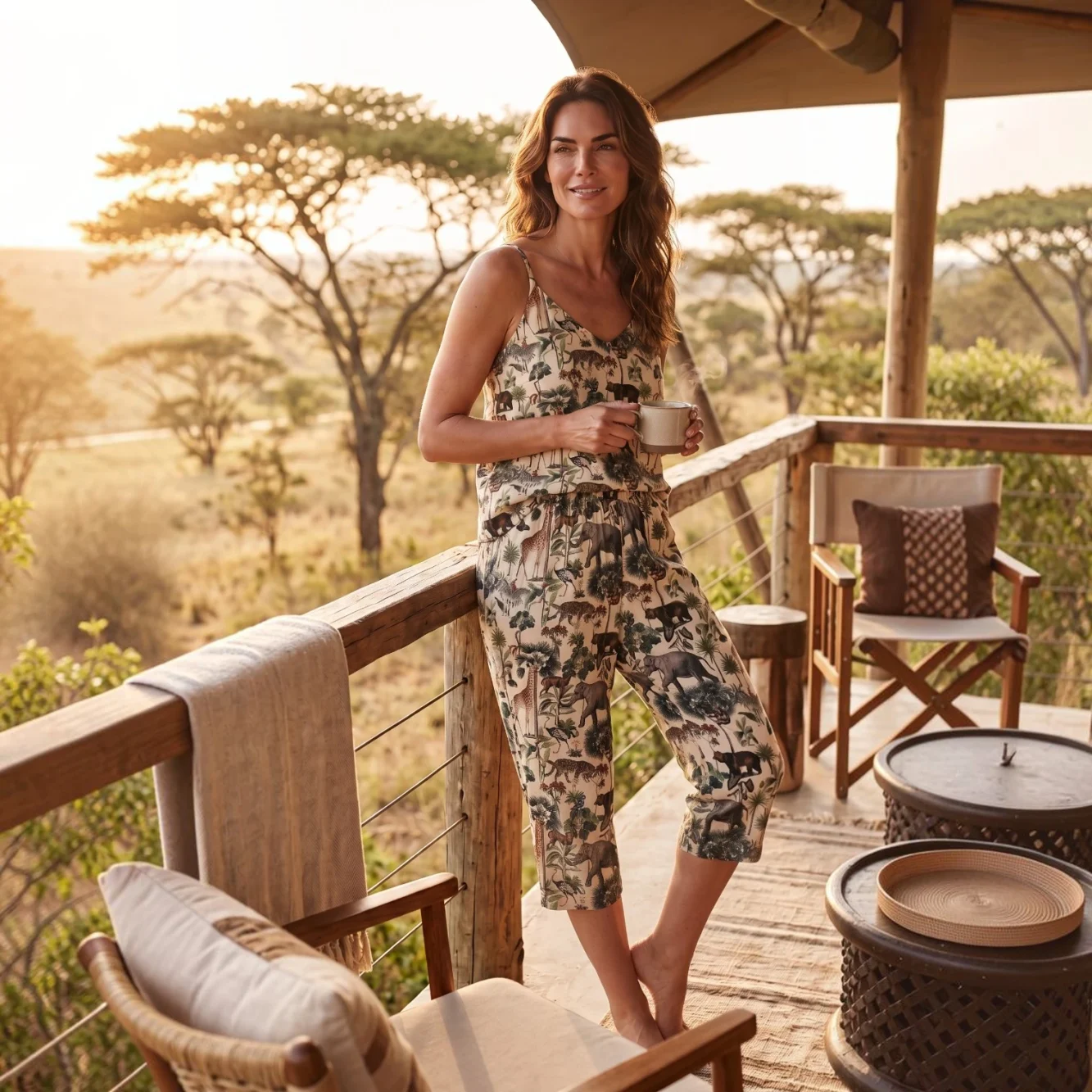 Pijama Capri Safari