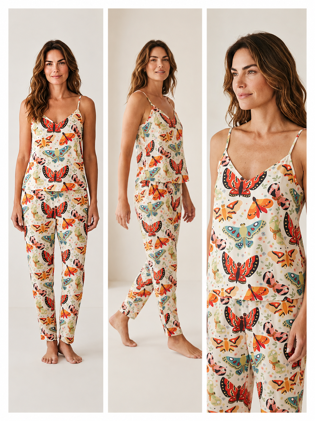 Pijama Extra Suave, Tela Elástica, Diseño Mariposa - Image 2