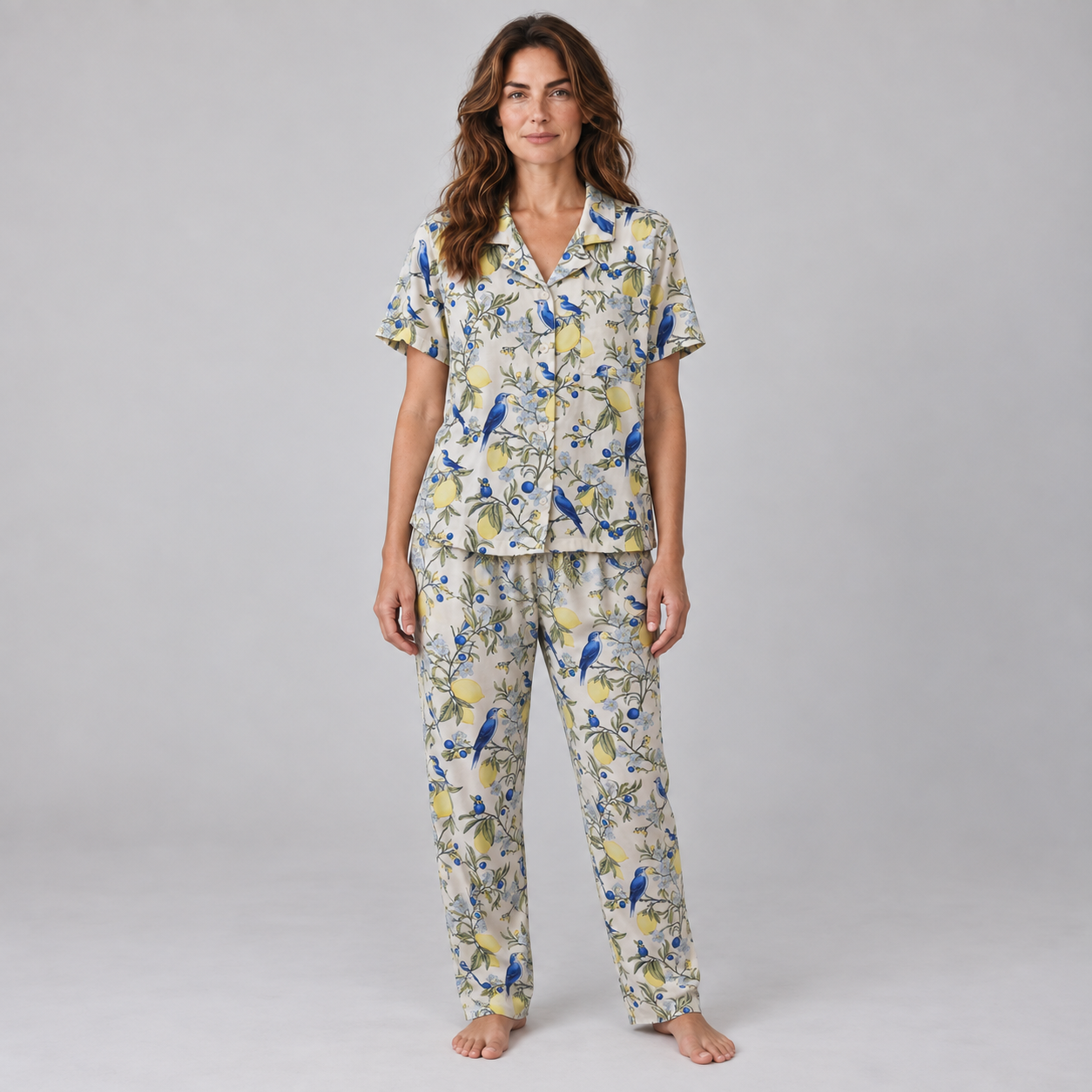 Pijama 100% Algodón, Estampada Pajaros
