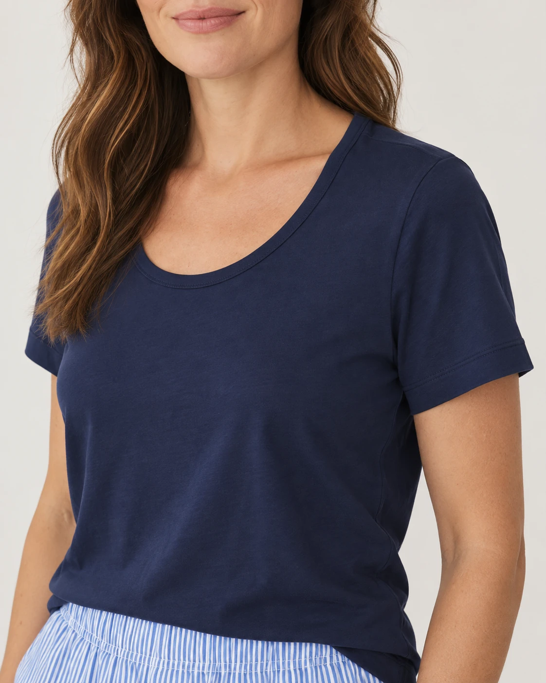 💙 Pijama Casual Rayas Azul en Algodón - Image 4