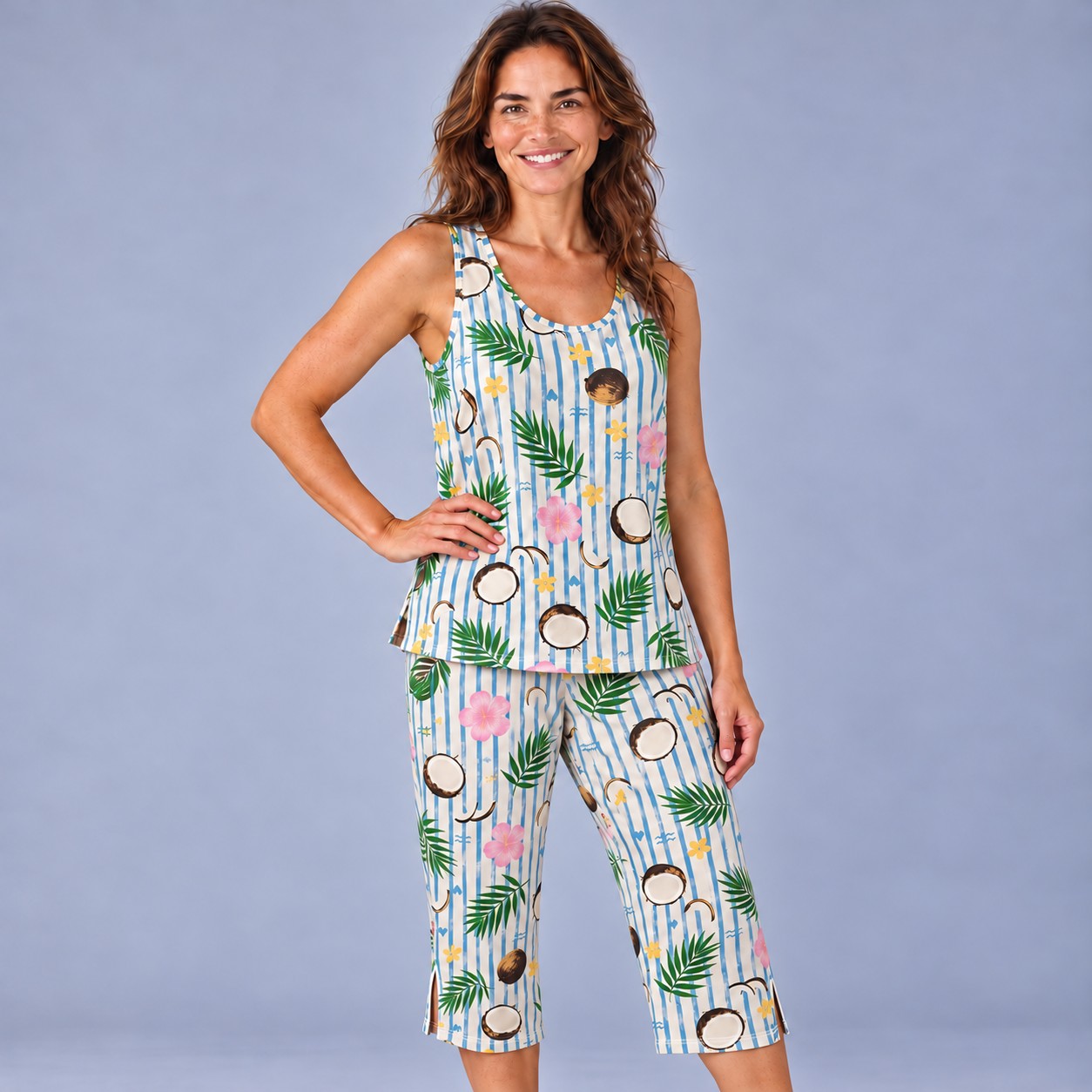 Pijama Coco Tropical Capri🥥