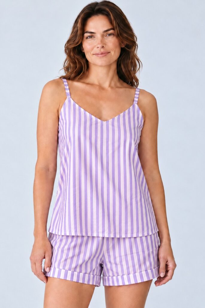 Pijama Brisa Lila — Blusa y short